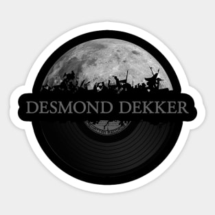 Desmond Dekker moon vinyl Sticker